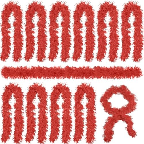 Fun Express Fringe Boas - 5 ft | Polyester - Red | Pack of 12