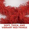 Fun Express Fringe Boas - 5 ft | Polyester - Red | Pack of 12 view 2