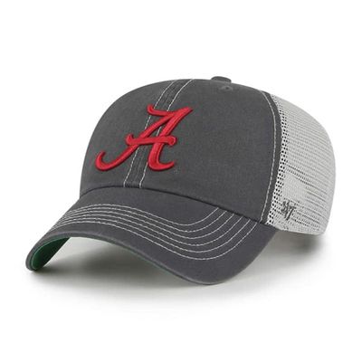 47 Alabama Hat (UA Crimson Tide) Mens Womens Adjustable Trucker Hat Mesh Baseball Cap, Snapback, Charcoal Gray/Dark Gray, One Size