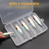 Luminous Fishing Jigs Spoons Lures, Metal Long Casting Jigging Spoon Lure Vertical Hard Swimbait for Walleye Bass Trout Freshwater & Saltwater (5pcs 0.35oz 0.53oz 0.7oz 1.06oz & 1.41oz) view 4