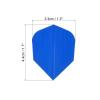 PATIKIL Dart Flights, 3 Pack PET Standard Darts Accessories Replacement Parts for Soft Tip Steel Tip, Blue view 2