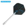 PATIKIL Dart Flights, 9 Pack PET Standard Darts Accessories Replacement Parts for Soft Tip Steel Tip, Mechanical Style, Black, Blue view 4
