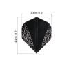 PATIKIL Dart Flights, 6 Pack PET Standard Darts Accessories Replacement Parts for Soft Tip Steel Tip, Geometric Style, Black, Gray view 2