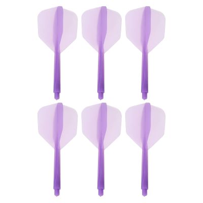 PATIKIL Integrated Dart Shaft & Flights, 6 Pack Durable Plastic Dart Flight Set, Purple