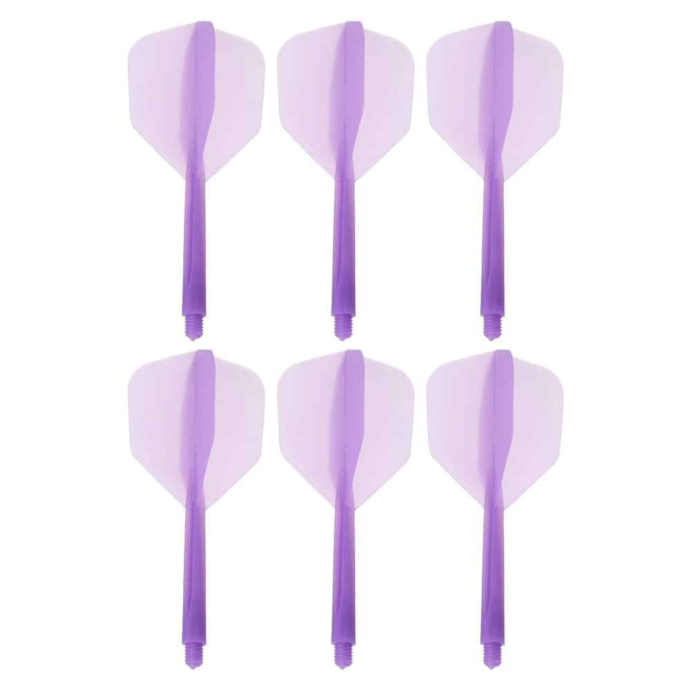 PATIKIL Integrated Dart Shaft & Flights, 6 Pack Durable Plastic Dart Flight Set, Purple