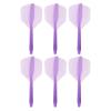 PATIKIL Integrated Dart Shaft & Flights, 6 Pack Durable Plastic Dart Flight Set, Purple view 1