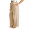 Feiersi Women Casual Wide Leg Pants High Waisted Business Work Casual Pants Loose Flowy Beach Palazzo Pants(Khaki,XX-Large) view 3