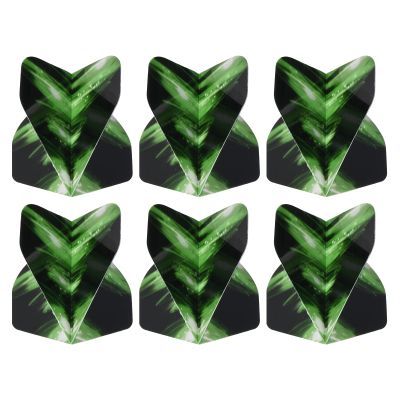 PATIKIL Dart Flights, 6 Pack PET Standard Darts Accessories Replacement Parts for Soft Tip Steel Tip, Black, Green