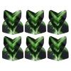 PATIKIL Dart Flights, 6 Pack PET Standard Darts Accessories Replacement Parts for Soft Tip Steel Tip, Black, Green view 1