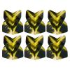 PATIKIL Dart Flights, 6 Pack PET Standard Darts Accessories Replacement Parts for Soft Tip Steel Tip, Black, Yellow view 1