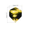 PATIKIL Dart Flights, 6 Pack PET Standard Darts Accessories Replacement Parts for Soft Tip Steel Tip, Black, Yellow view 2