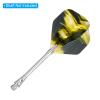 PATIKIL Dart Flights, 6 Pack PET Standard Darts Accessories Replacement Parts for Soft Tip Steel Tip, Black, Yellow view 4