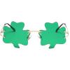 BULINGNA St. Patrick 's Day Irish Shamrock Sunglasses, Four Leaf Clover Leprechaun Costume Glasses Holiday Party Decor for Women Men view 2
