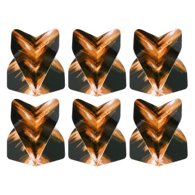 PATIKIL Dart Flights, 6 Pack PET Standard Darts Accessories Replacement Parts for Soft Tip Steel Tip, Black, Orange
