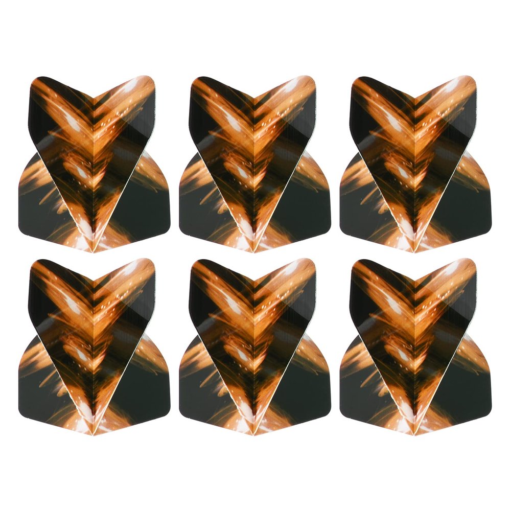 PATIKIL Dart Flights, 6 Pack PET Standard Darts Accessories Replacement Parts for Soft Tip Steel Tip, Black, Orange