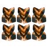 PATIKIL Dart Flights, 6 Pack PET Standard Darts Accessories Replacement Parts for Soft Tip Steel Tip, Black, Orange view 1