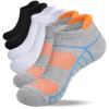 Lapulas Ankle Socks Low Cut Cushioned Running Tab Sports Socks for Men and Women 6Pairs Small view 1