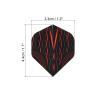 PATIKIL Dart Flights, 9 Pack PET Standard Darts Accessories Replacement Parts for Soft Tip Steel Tip, Pinstripe Style, Black, Gray, Red view 2