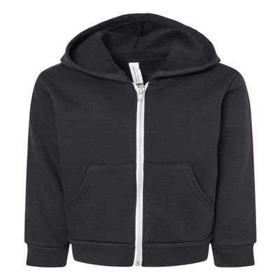 Bella Canvas Toddler Sponge Fleece Full-Zip Hoodie, 3T, Heather True Royal