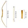 Basbon Wooden Bow and Arrow Set, 40 Inch Handmade Wooden Bow and Arrow Cosplay Costume Prop Archery Set Games Toys, 1 Bows 1 Quivers and 5 Feather Arrows, Gifts for Kids Youth Boys and Girls view 2