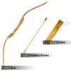 Basbon Wooden Bow and Arrow Set, 40 Inch Handmade Wooden Bow and Arrow Cosplay Costume Prop Archery Set Games Toys, 1 Bows 1 Quivers and 5 Feather Arrows, Gifts for Kids Youth Boys and Girls view 3