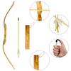 Basbon Wooden Bow and Arrow Set, 40 Inch Handmade Wooden Bow and Arrow Cosplay Costume Prop Archery Set Games Toys, 1 Bows 1 Quivers and 5 Feather Arrows, Gifts for Kids Youth Boys and Girls view 4