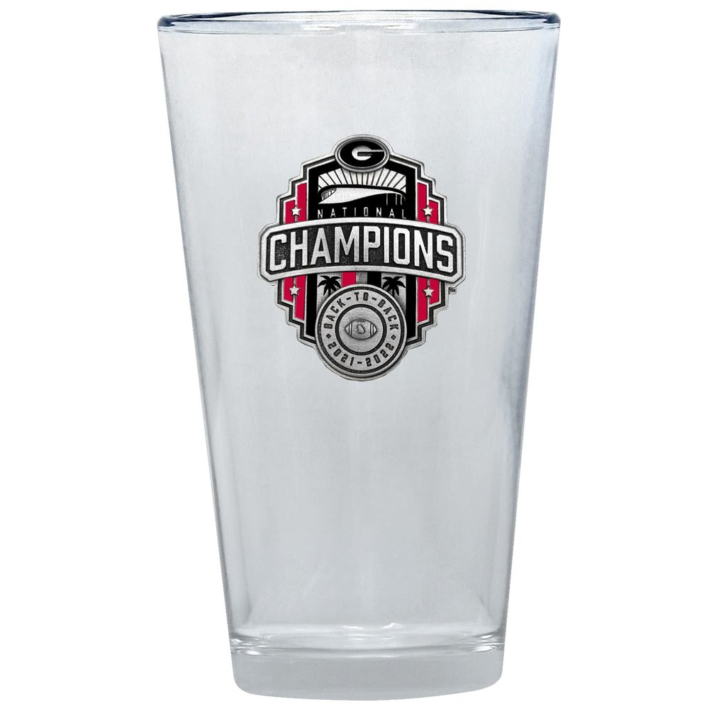 Heritage Pewter Georgia Bulldogs 2022 National Championship Pint Water Glass | 16 Ounce Water Glass | Intricately Crafted Metal Pewter