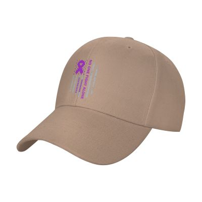 Pancreatic Cancer Awareness America Flag Purple Ribbon Casquette Baseball Hat for Outdoor Adjust All People