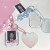 3 Inch Idol Card Holder Plastic Kpop Photocard Holder ID Student Card Credit Card Case Protective Photo Sleeves with Keychain(Without Pendant,Blue) view 3