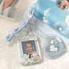 3 Inch Idol Card Holder Plastic Kpop Photocard Holder ID Student Card Credit Card Case Protective Photo Sleeves with Keychain(Without Pendant,Blue) view 4