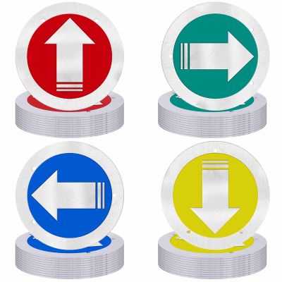 Amylove Trail Markers Reflective Trail Marker Pack Bright Trail Marking Reflectors for Hunting Hiking Driveway Camping Walking Backpacking Outdoors, Blue Green Red and Yellow (80 Pcs)