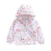 Windproof Toddler Girls Boys Coat Outwear Kids Cartoon Zipper Hooded Baby Windbreaker Jacket Girls (White, 2-3 Years) view 1