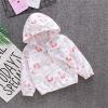 Windproof Toddler Girls Boys Coat Outwear Kids Cartoon Zipper Hooded Baby Windbreaker Jacket Girls (White, 2-3 Years) view 2