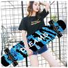 42 Inches Long Boards Skateboards, Girls Boys Skateboard Longboard Premium Skate Boards for Cruising Freestyle Downhill Dancing Skate Board Cruiser for Teens Adults Beginners ( Color : Style C ) view 1
