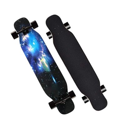 42 Inch Skateboards Deck Complete Pro 8 Layer Maple Double Kick Long Boards Skateboard for Girls Boys, Skate Boards Longboard Cruiser Beginners Men Girls Teens Adults (Color : Style D)
