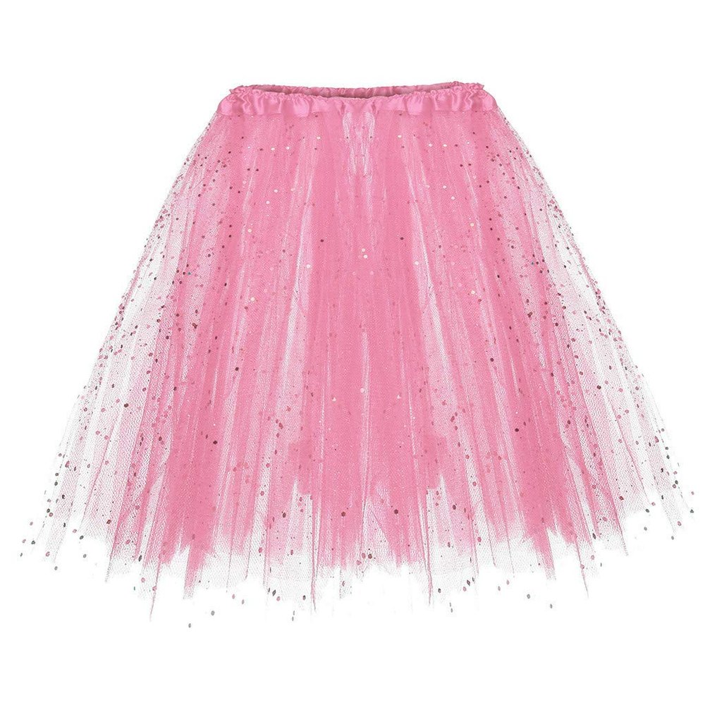 Women's Tutu Skirt 1950s Vintage Ballet Bubble Dance Skirts for Cosplay Party Layered Elastic Mesh Tulle Skirt