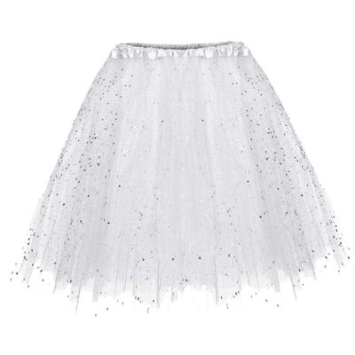 Women's Tutu Skirt 1950s Vintage Ballet Bubble Dance Skirts for Cosplay Party Layered Elastic Mesh Tulle Skirt