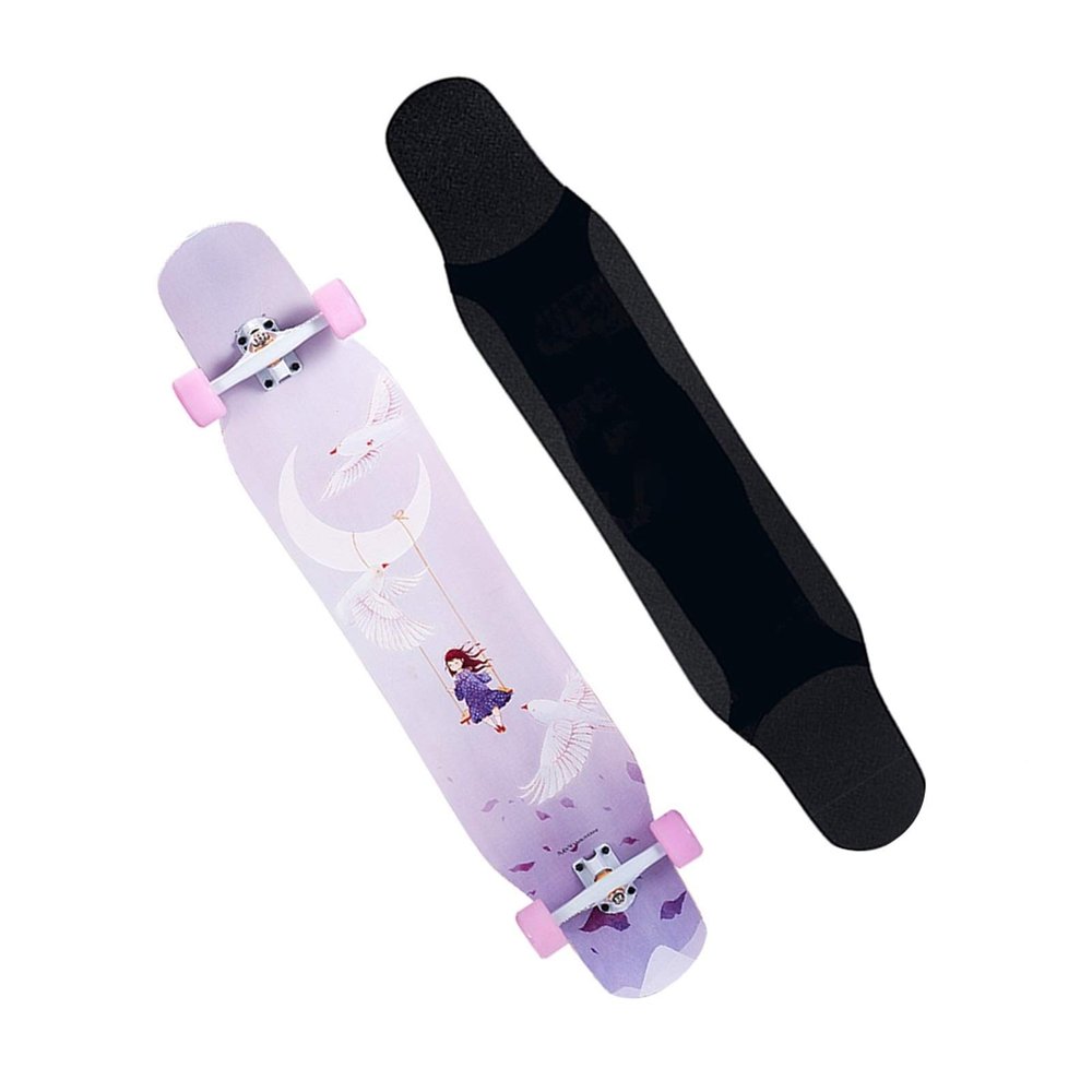 KITCISSL 42 Inches Long Boards Skateboards Drop-Through Freeride Skating Cruiser Premium Complete Skateboard 8 Layer Maple Deck Boys Girls Skate Boards for Teens Adults Beginners (Color : Style F)