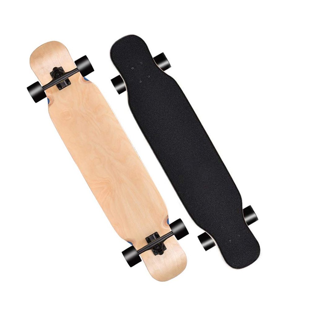 42 Inch Skateboards Deck Complete Pro 8 Layer Maple Double Kick Long Boards Skateboard for Girls Boys, Skate Boards Longboard Cruiser Beginners Men Girls Teens Adults (Color : Style B)
