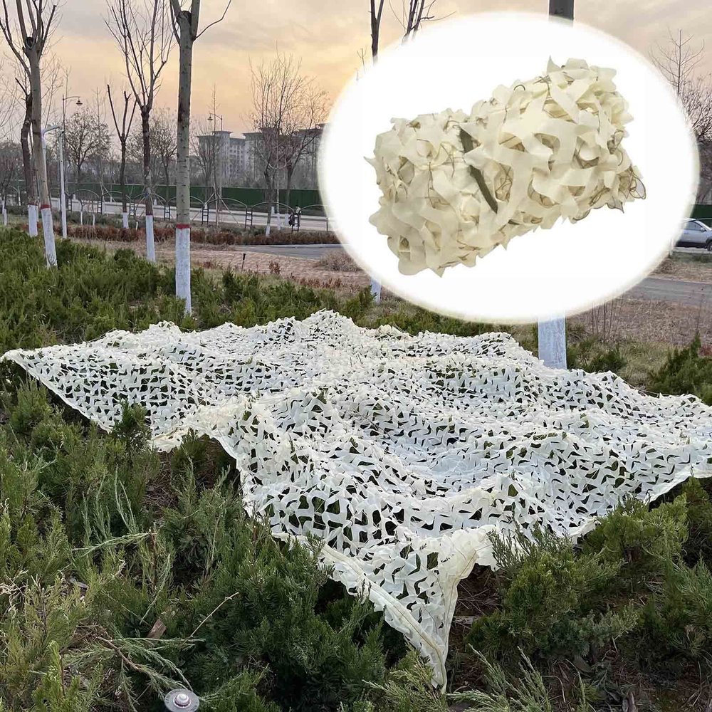 Jolan Reinforced Camouflage Netting, Garden Pergola Patio Shade Net, Beige Camo Netting, Military Net, Camping, Hunting, Party Decoration, Car Cover, Sunscreen Camouflage Net,Beige-710m(23 * 32.8ft)