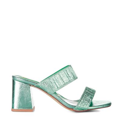 London Rag Giblet Metallic Slip On Block Heels