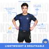 KOMBAT USA Mens Rash Guard Short Sleeve  BJJ Rash Guard for Men | Jiu Jitsu Rash Guard Men | Rash Guard for Boys (as1, Alpha, x_l, Regular, Regular, Blue) view 2
