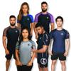 KOMBAT USA Mens Rash Guard Short Sleeve  BJJ Rash Guard for Men | Jiu Jitsu Rash Guard Men | Rash Guard for Boys (as1, Alpha, m, Regular, Regular, Blue) view 1