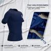 KOMBAT USA Mens Rash Guard Short Sleeve  BJJ Rash Guard for Men | Jiu Jitsu Rash Guard Men | Rash Guard for Boys (as1, Alpha, m, Regular, Regular, Blue) view 4