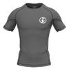 KOMBAT USA Mens Rash Guard Short Sleeve  BJJ Rash Guard for Men | Jiu Jitsu Rash Guard Men | Rash Guard for Boys (as1, Alpha, s, Regular, Regular, Gray) view 2