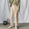 Maiyifu-GJ Men's Straight Fit Stretch Pant Classic Casual Wide Leg Suit Pant Solid Color Lightweight Business Trousers (Apricot,Large) view 3