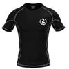 KOMBAT USA Half Sleeve Rush Guard for Men  Base Layer Men Cold Weather | Mens Thermal Short Sleeve Shirt | MMA Running Shirt Black view 2