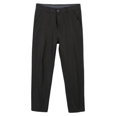 Maiyifu-GJ Men's Slim Fit Stretch Pant Summer Casual Tapered Suit Pant Solid Lightweight Comfort Business Trousers (Black,28)