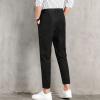 Maiyifu-GJ Men's Slim Fit Stretch Pant Summer Casual Tapered Suit Pant Solid Lightweight Comfort Business Trousers (Black,28) view 2