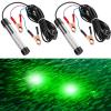 2 Pcs 12V 10W Green Underwater Fishing Light Submersible Lure Bait Light LED Fishing Attracting Light Night Green Glow Fishing Finder Lamp for Pool Boat Sea Ice Fishing Crappie Squid Shad Shrimp view 1